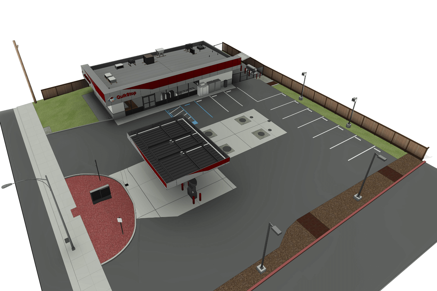 Scan to bim project Gas Station 3D 1