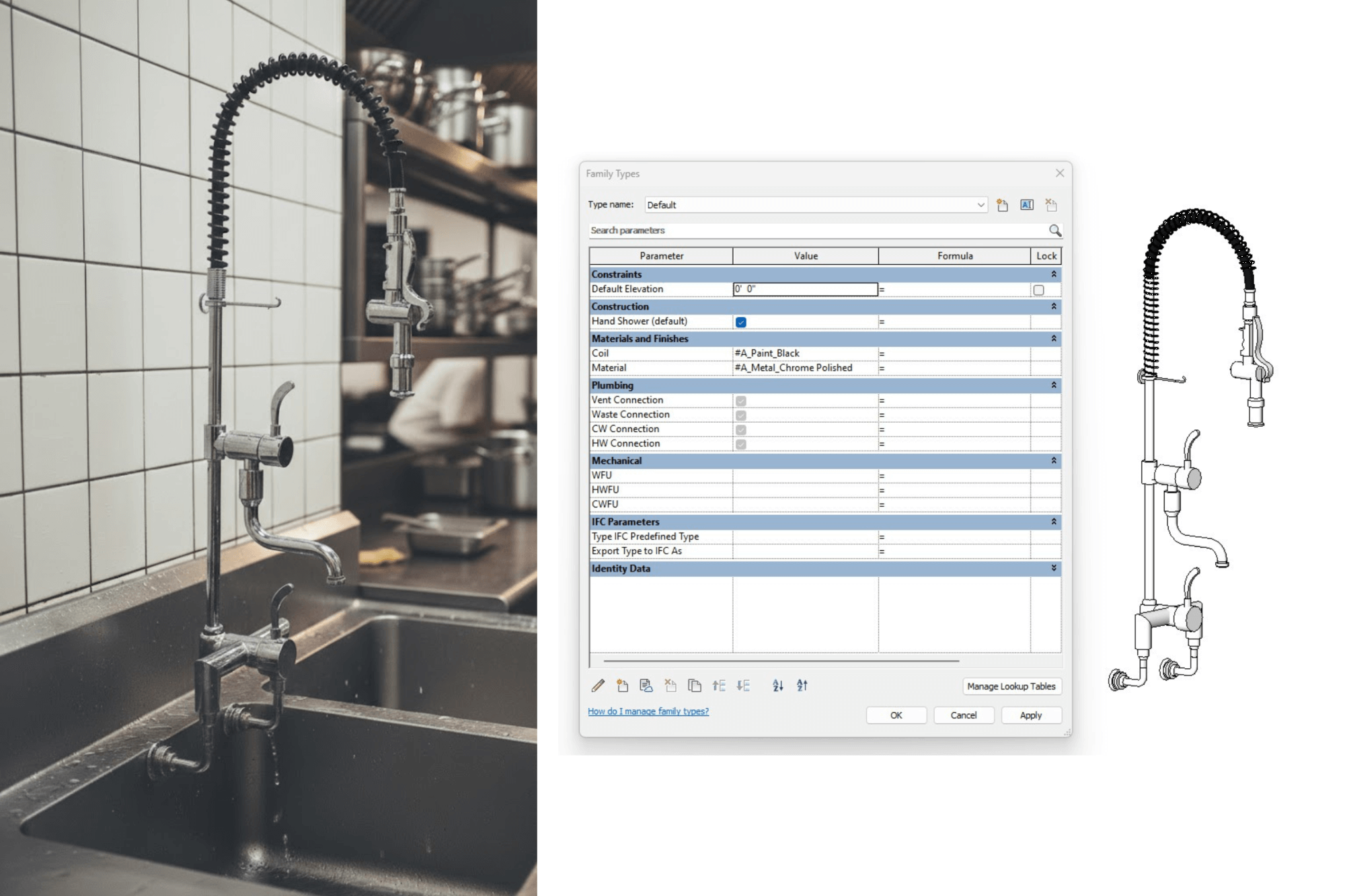 2 Faucet Revit Family Creation