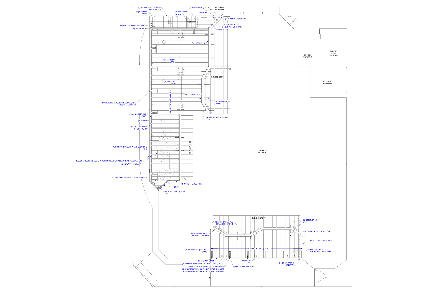 Architectural Modeling Single Family Renovation Framing plan