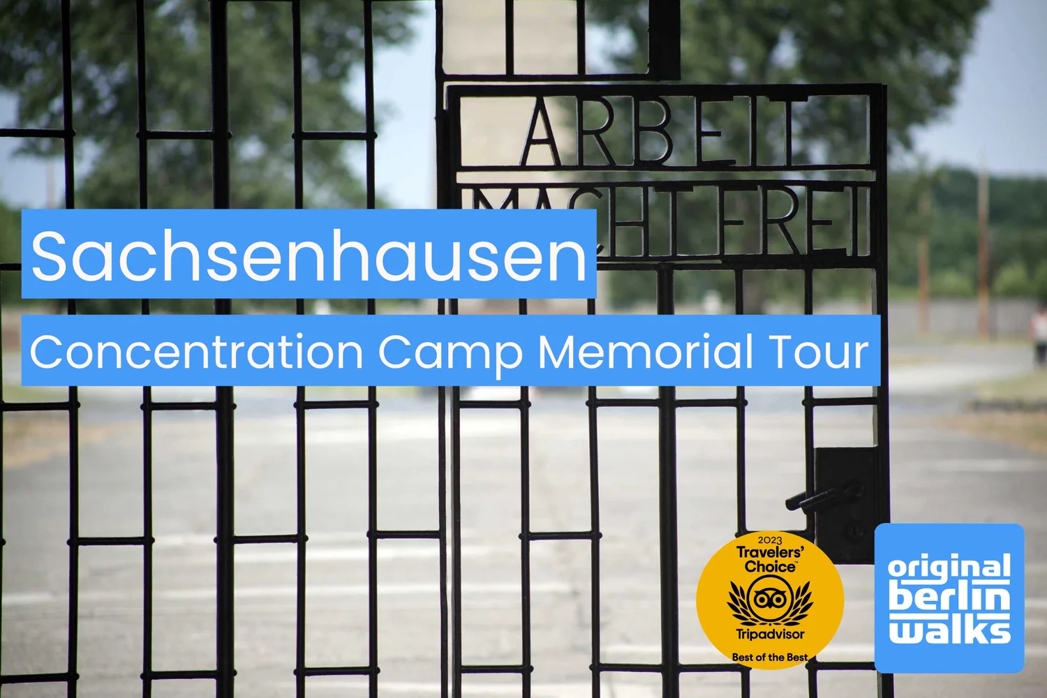 Tower and entrance gate of Sachsenhausen concentration camp memorial site near Berlin