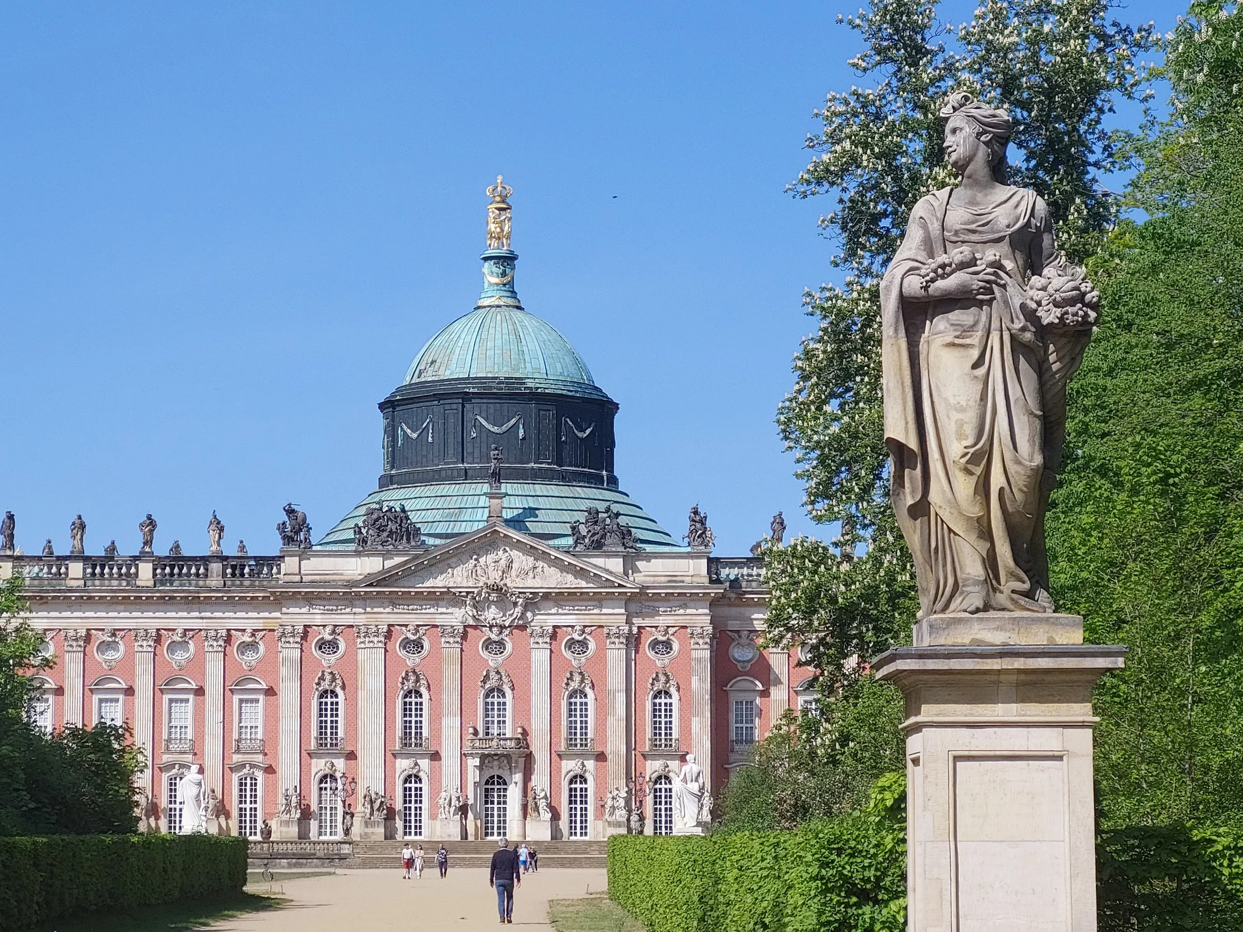 Sanssouci Park and New Palace on a guided Potsdam day trip from Berlin