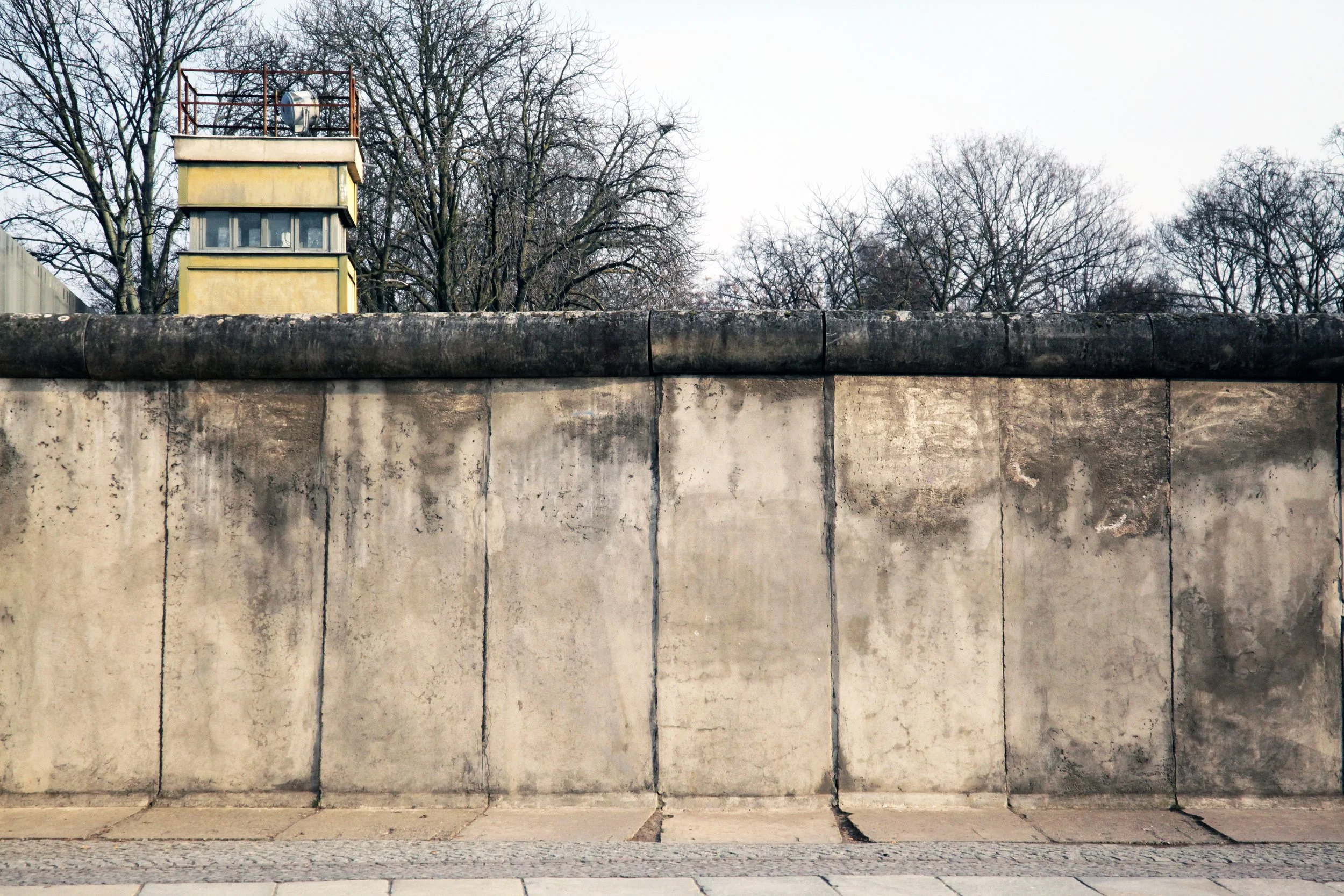 Berlin Wall and watchtower on the East Berlin walking tour