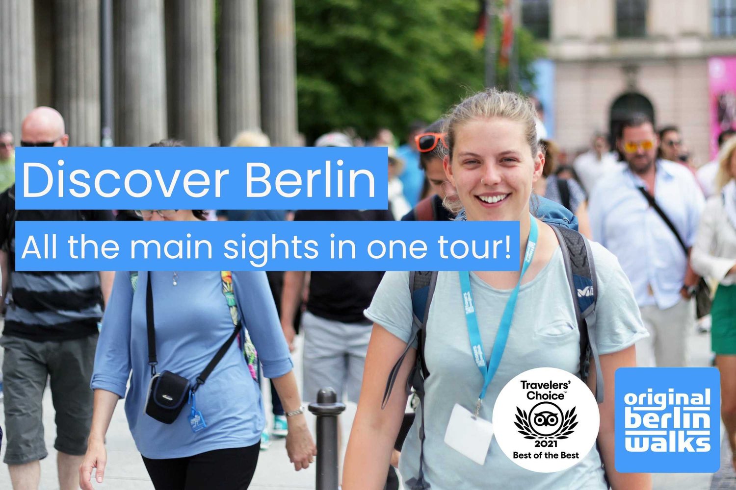 Guided Discover Berlin walking tour group at Brandenburg Gate, Original Berlin Walks
