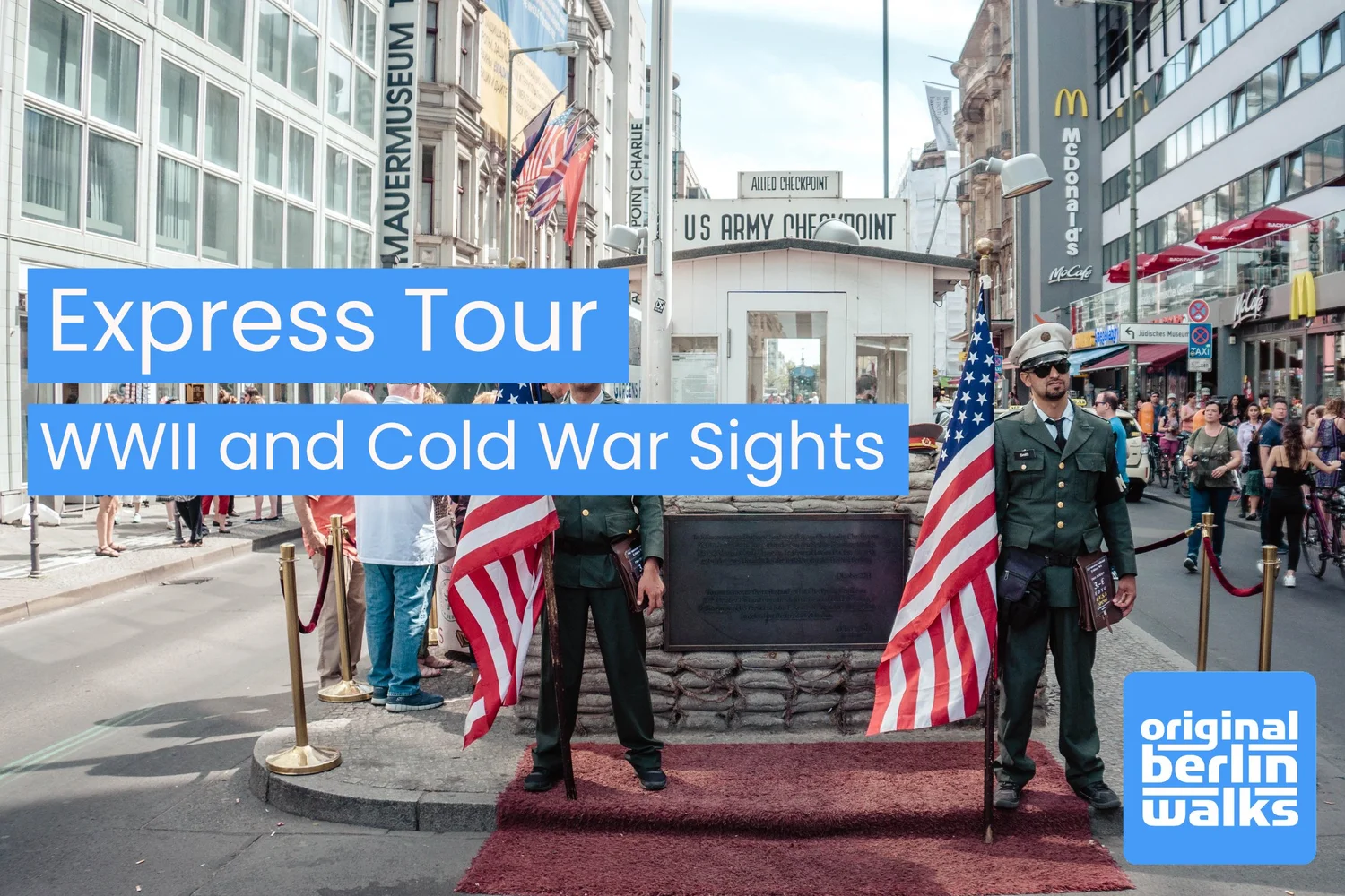 Discover Berlin Express walking tour group at Brandenburg Gate