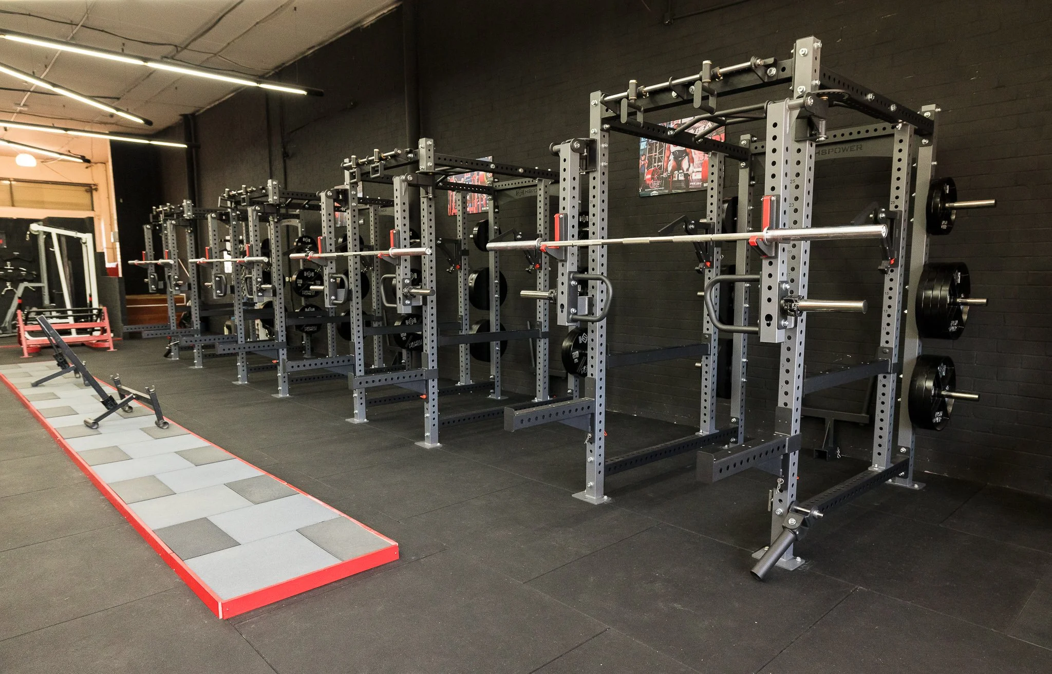 Training on the gym floor