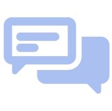 Icon representing a conversation