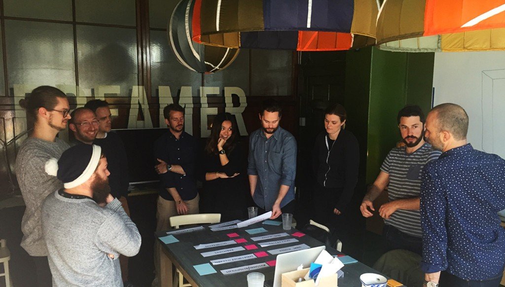 A photo of the ustwo Sydney team running a workshop