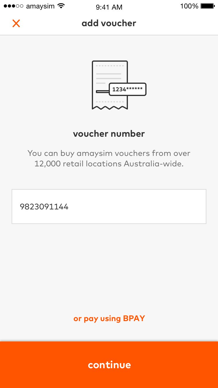 Screenshot of a voucher redemption form