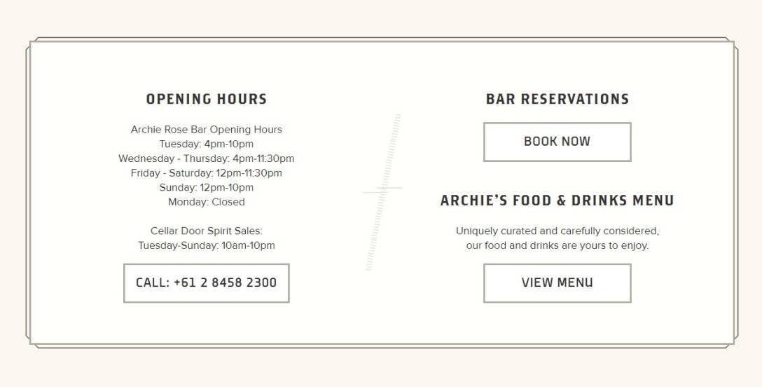 Example UI of a decorative card element