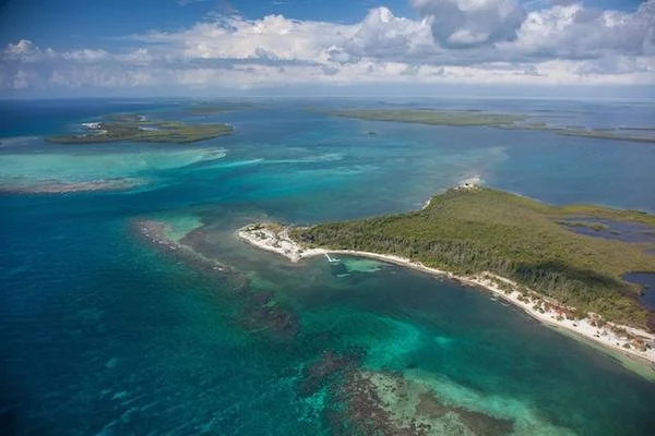 Turneffe Atoll aerial view