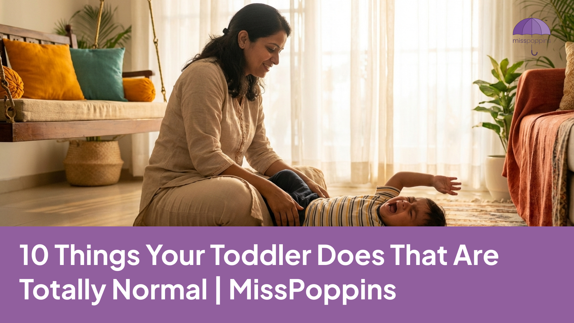 Indian parent with toddler