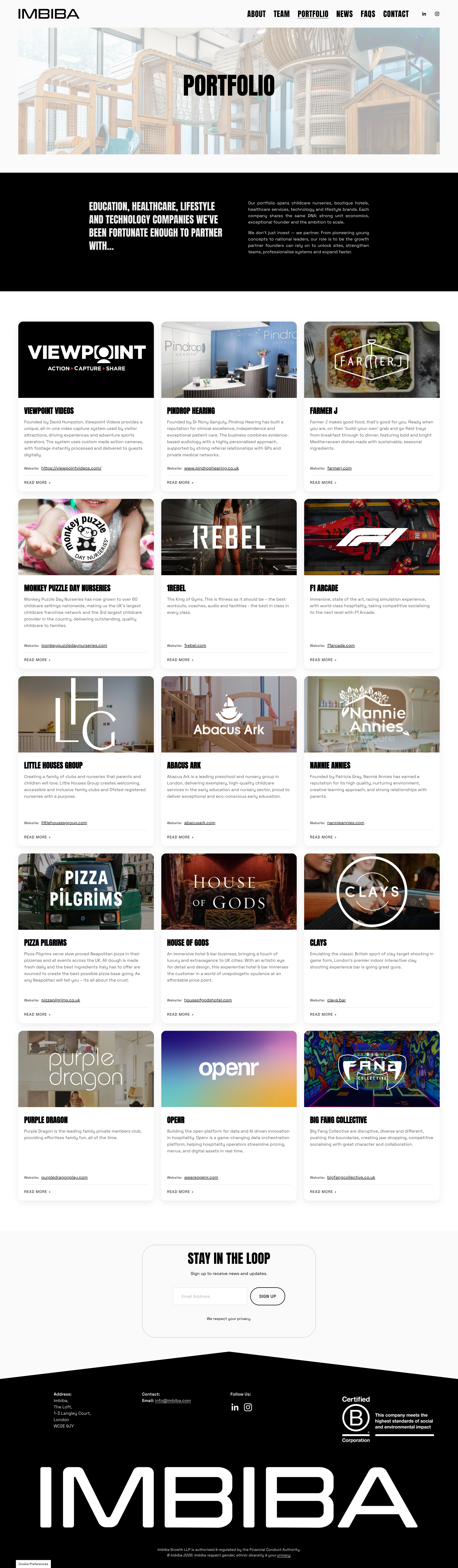 Imbiba portfolio website designed by Stylografik