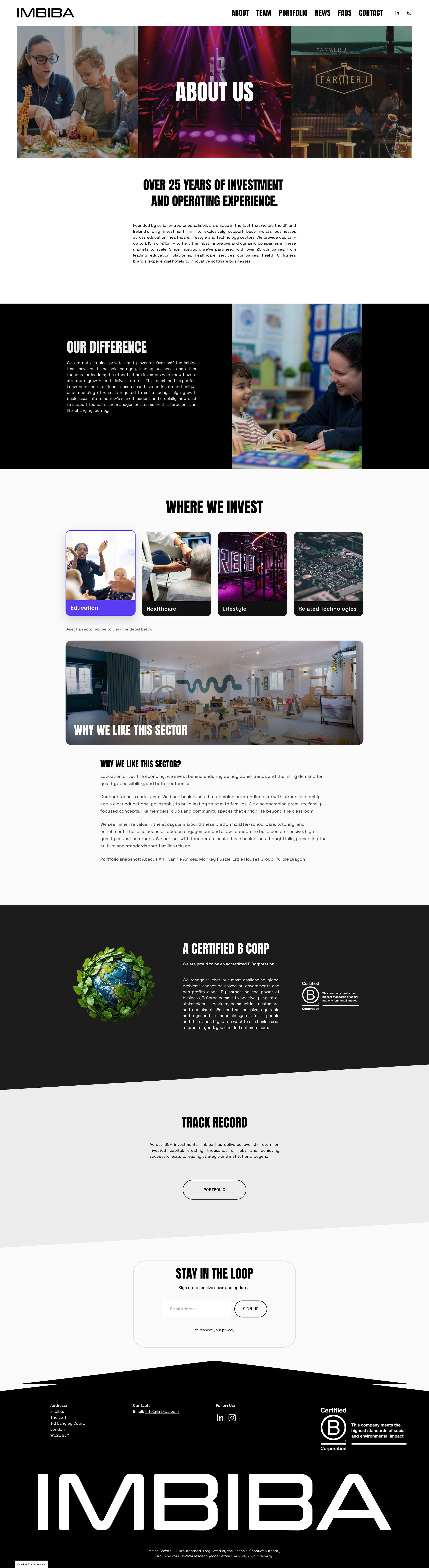 Imbiba website designed by Stylografik