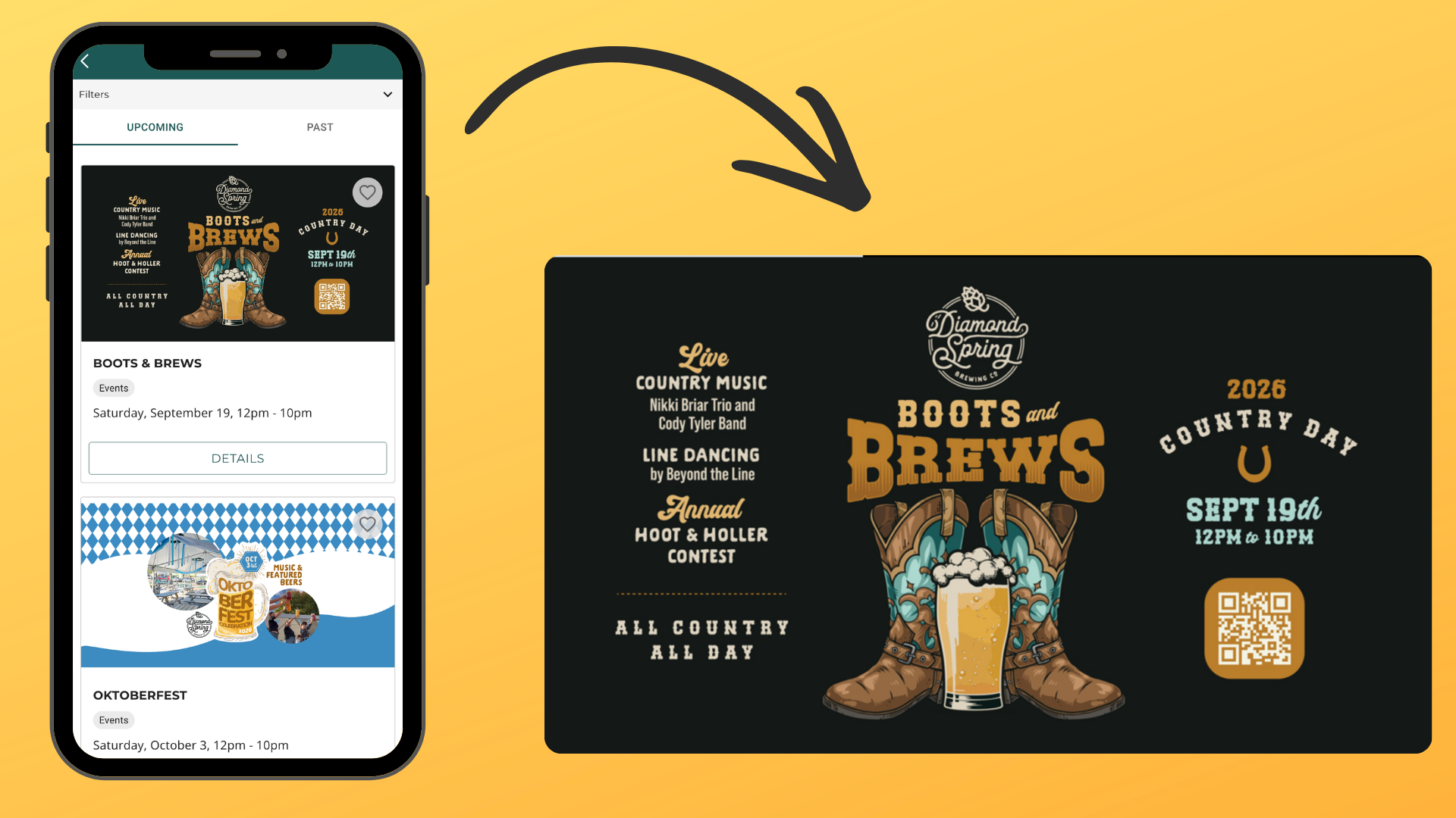 TapWyse event displayed on Live Tap Lists digital signage
