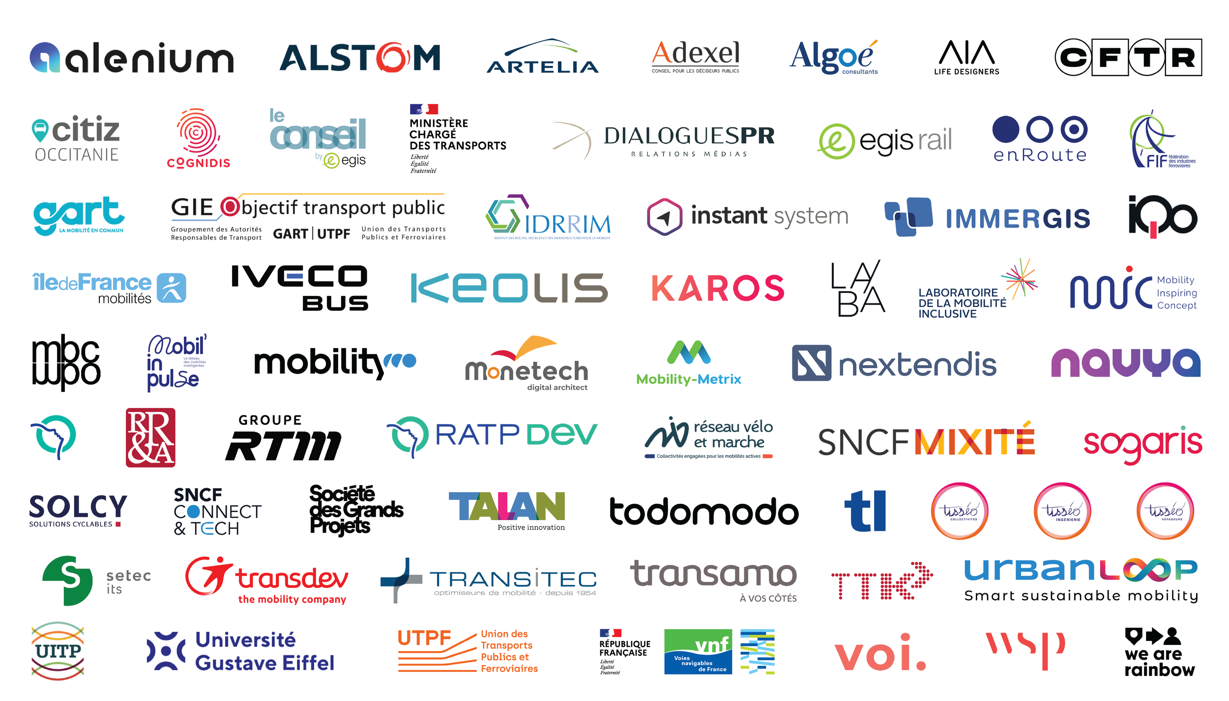 Logos des organisations adhérentes
