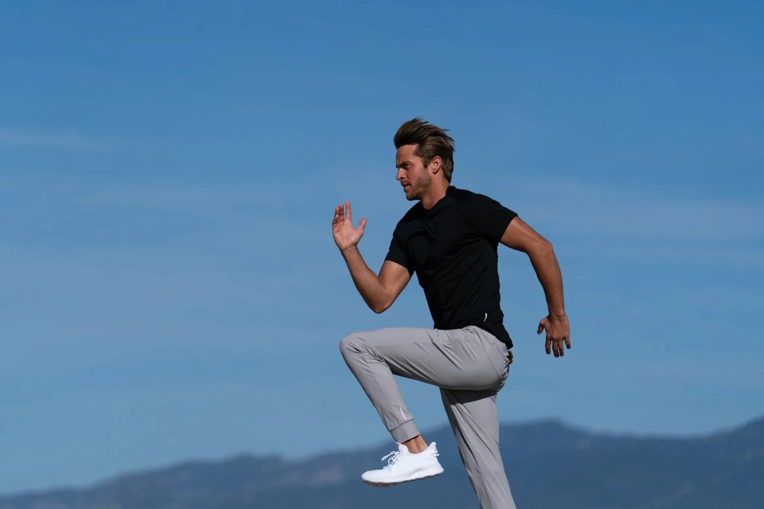 A commercial photography shoot for a men's activewear campaign in Hollywood, Los Angeles