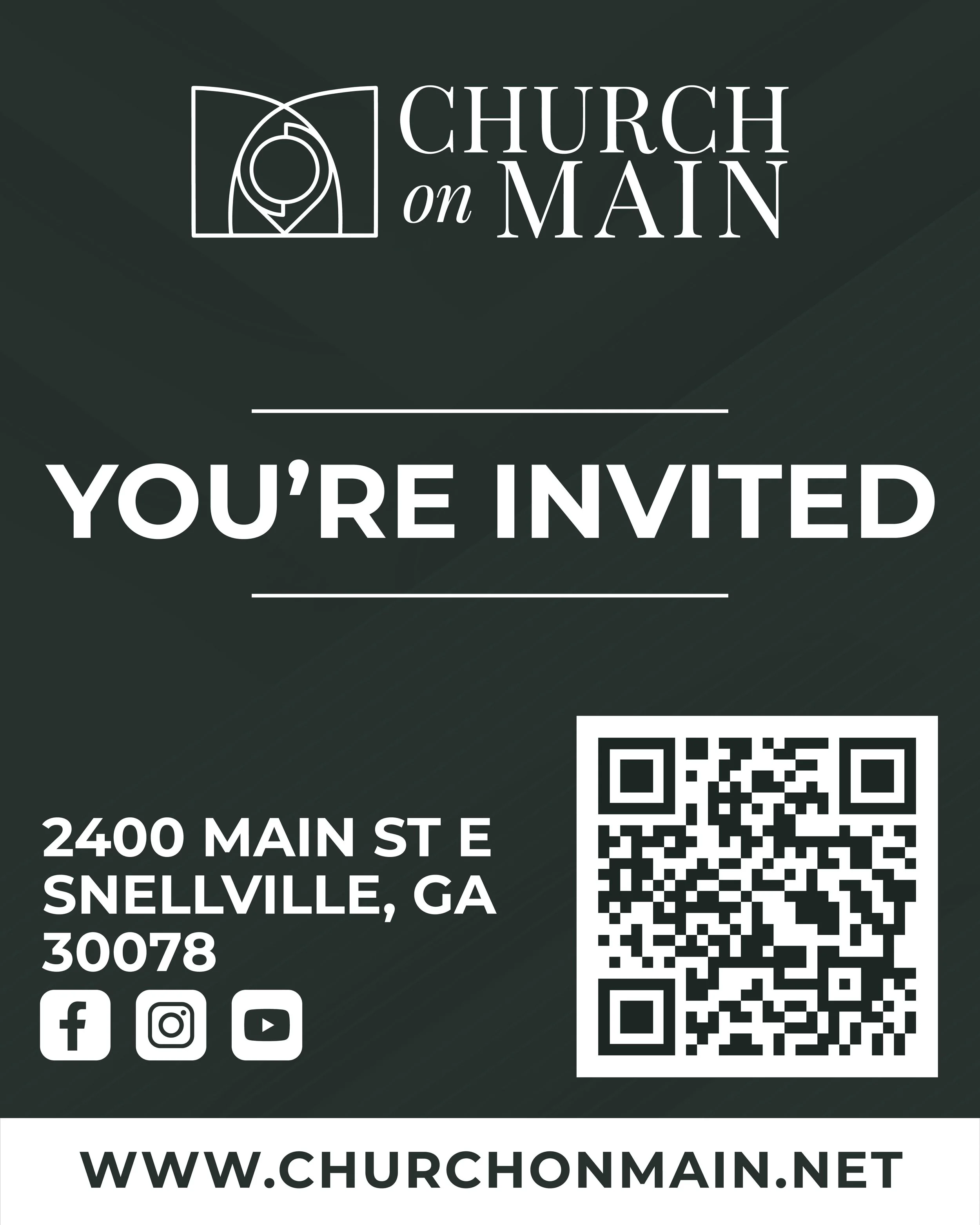 Church on Main general digital invite card