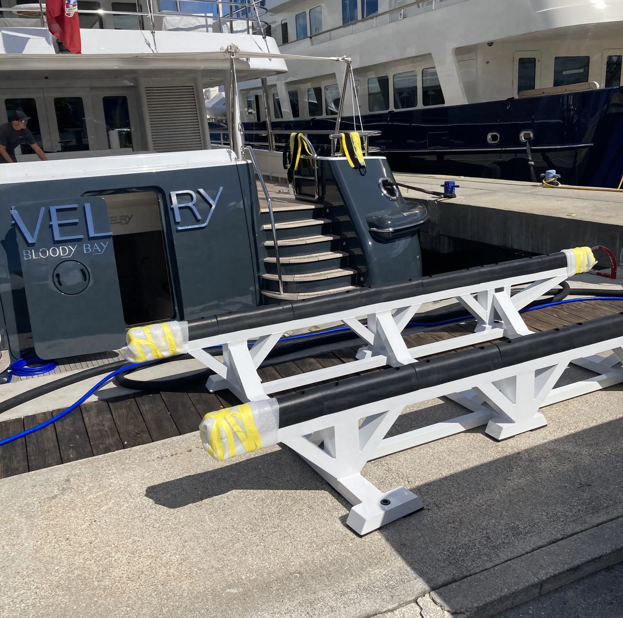 Finished fabricated supports onboard