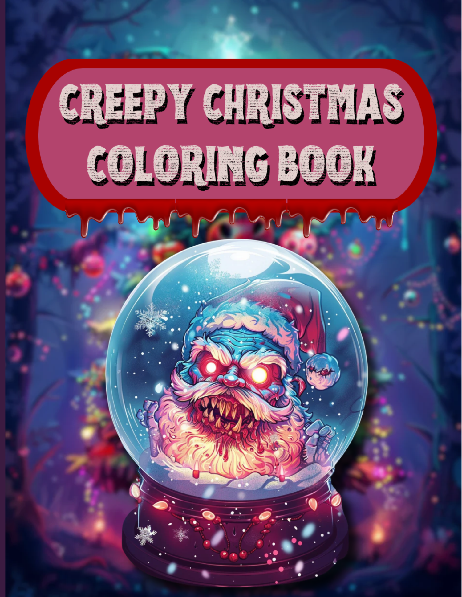 Creepy Christmas Coloring Book front cover