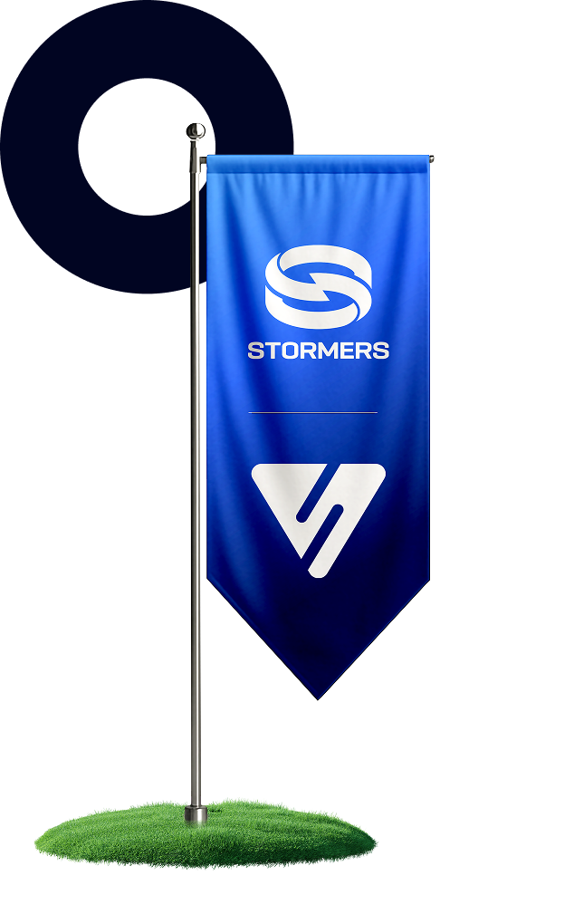 VALR and DHL Stormers rugby flag