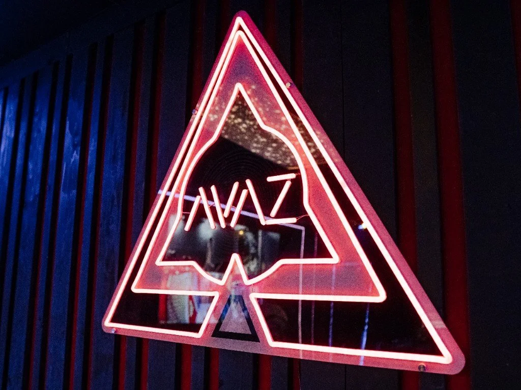 Avaz Studios neon sign
