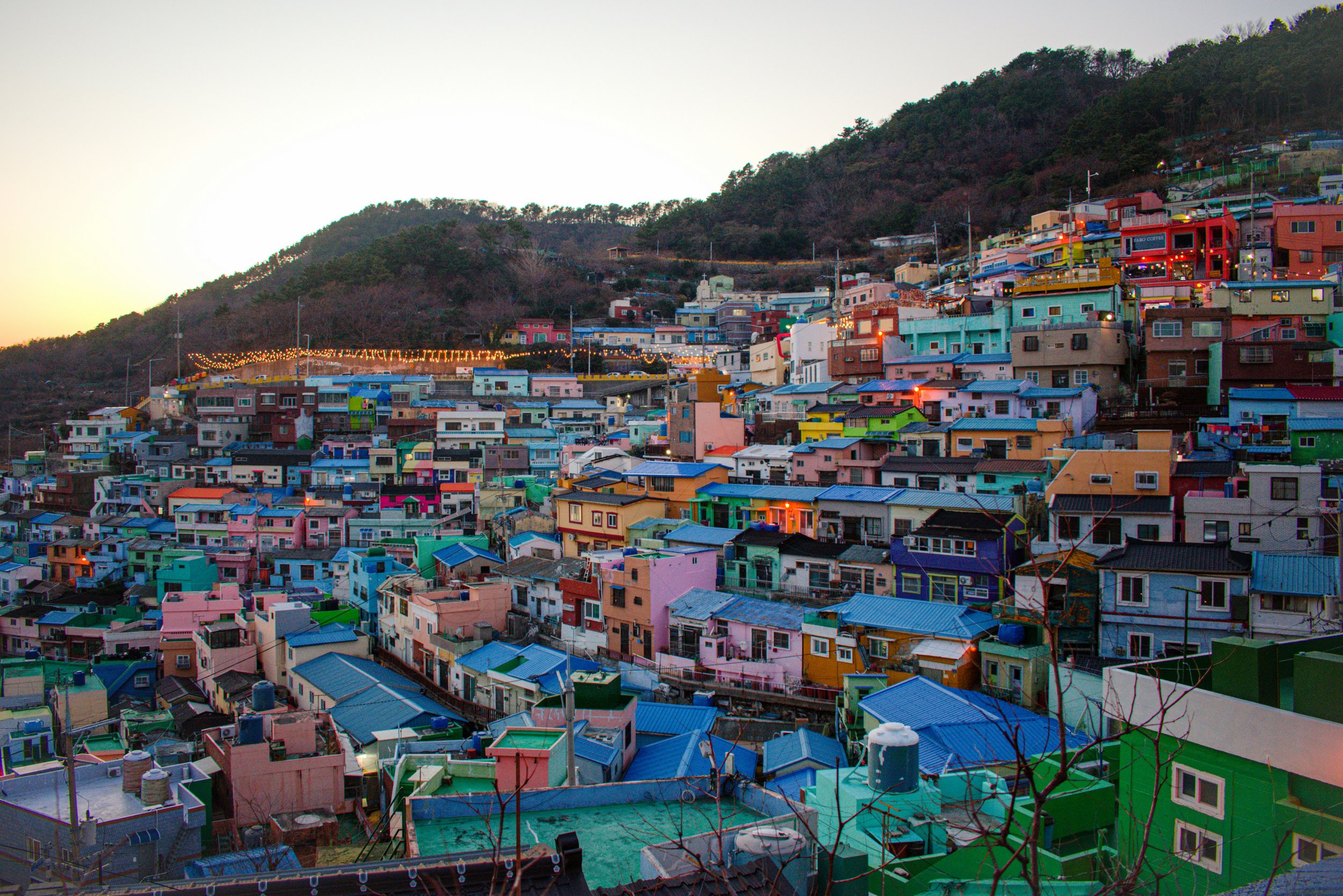 Seoul city skyline at dusk, South Korea