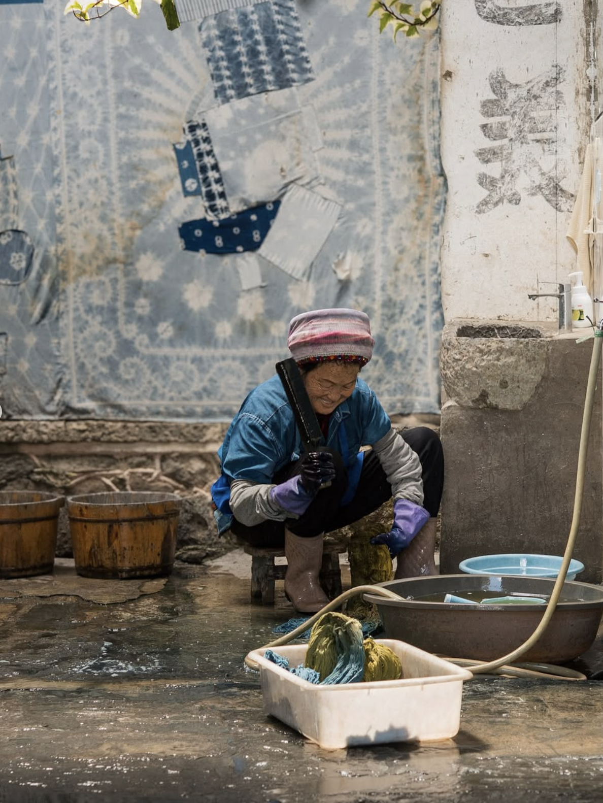 Indigo tie dye workshop