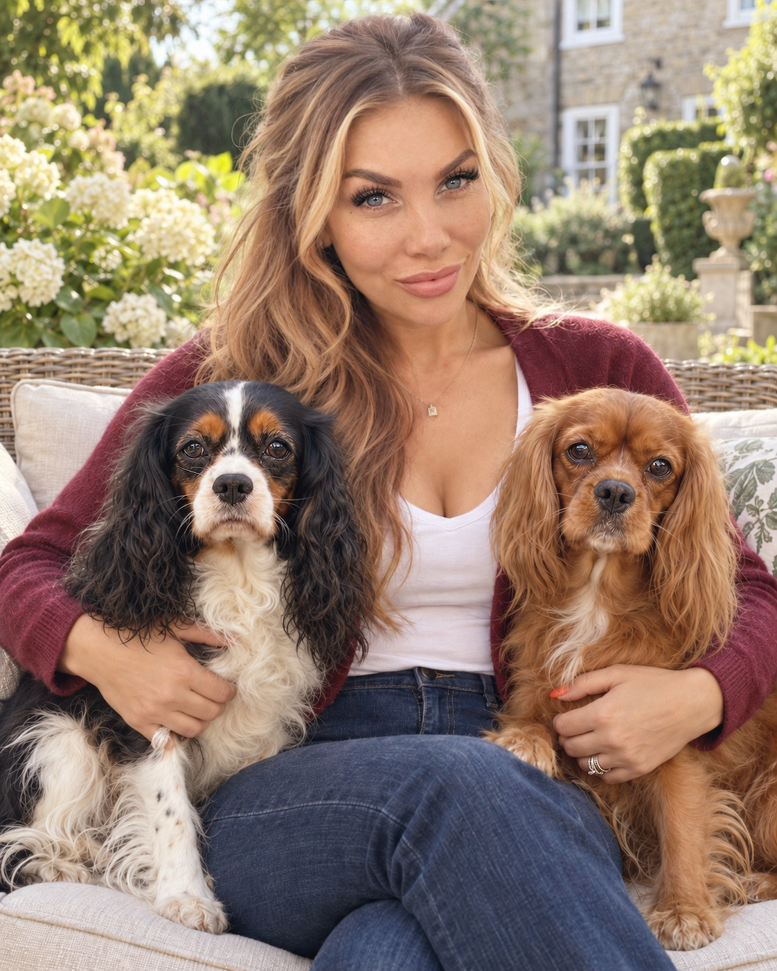 Libby Halpin with her dogs, representing The Balanced Canine