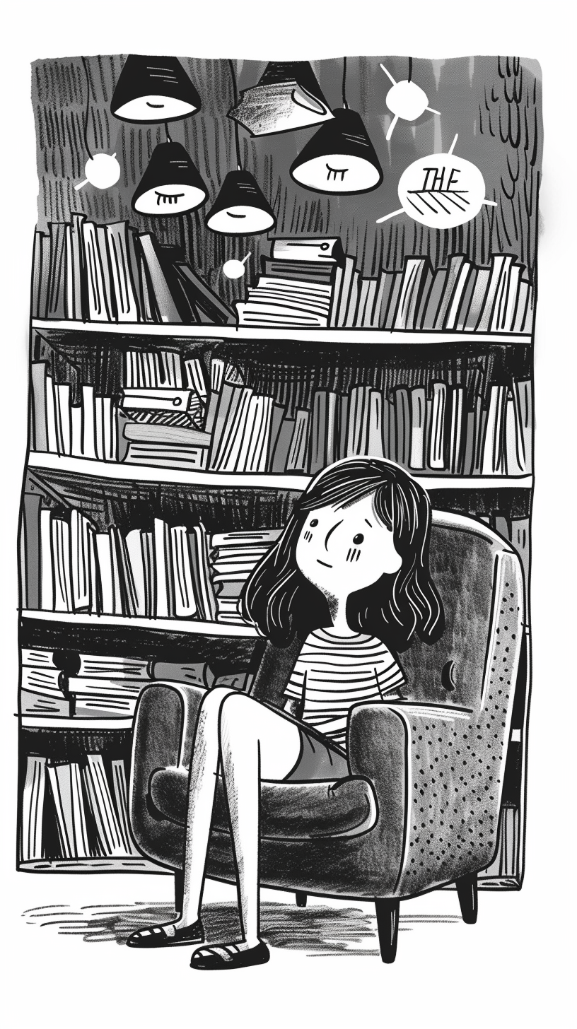 Girl with books