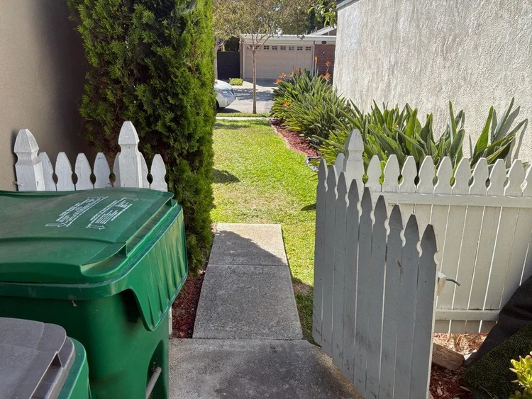Gates fence installation — before photo