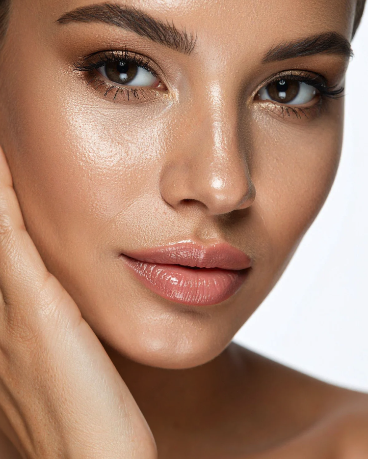 Close-up of a woman’s face, illustrating Environ anti-aging skincare at Recoupia in Lynnwood