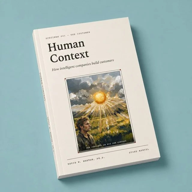 The book Human Context by David W. Norton on a teal background