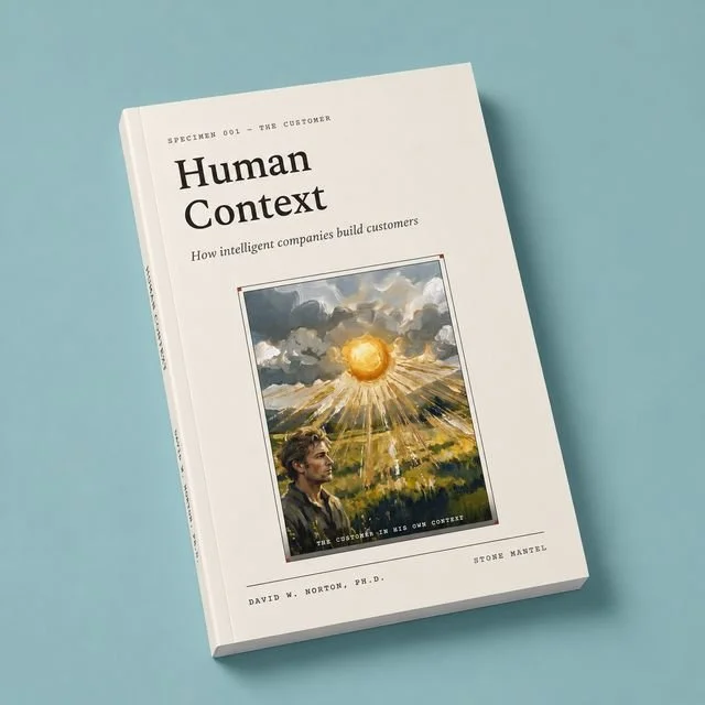 The book Human Context by David W. Norton on a teal background