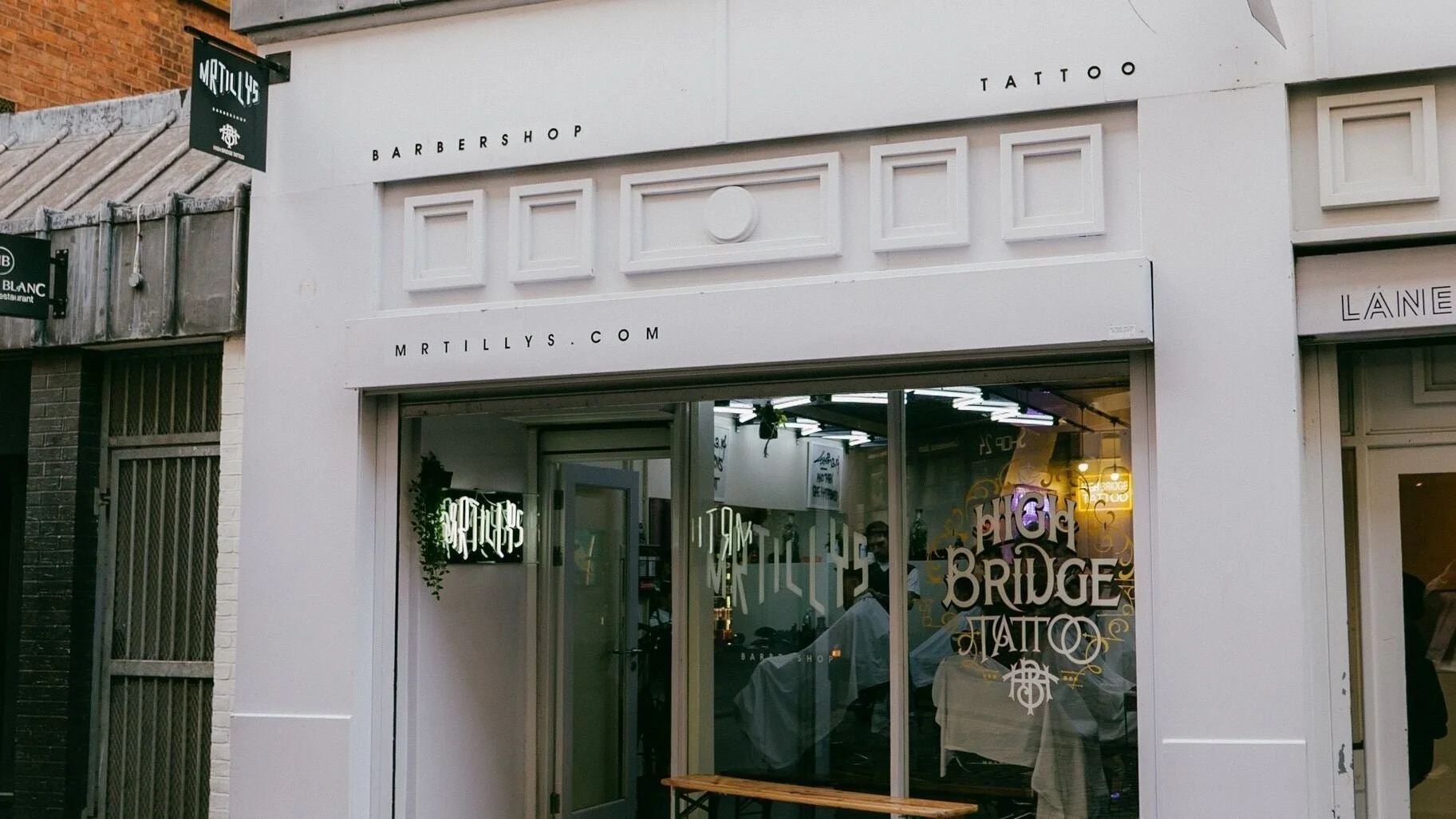 Mr Tillys High Bridge shopfront on the cobbles