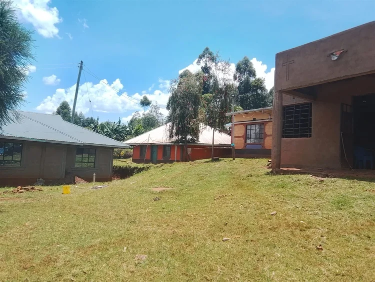 Wide view of the training center campus and courtyard