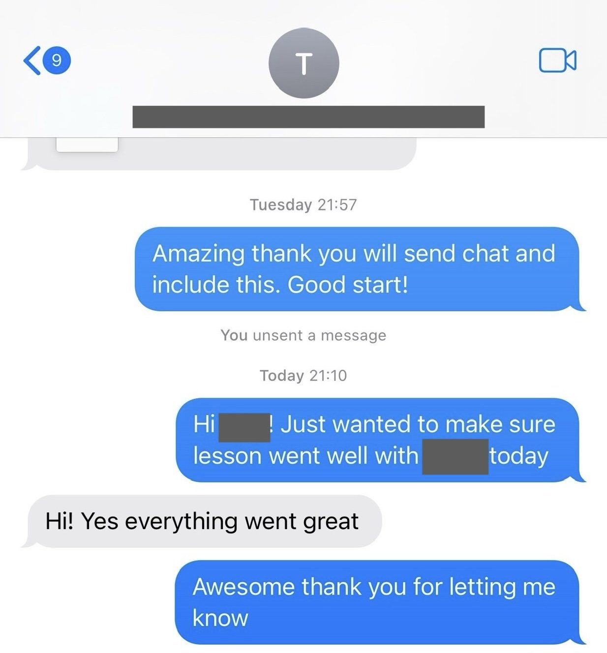 Student testimonial