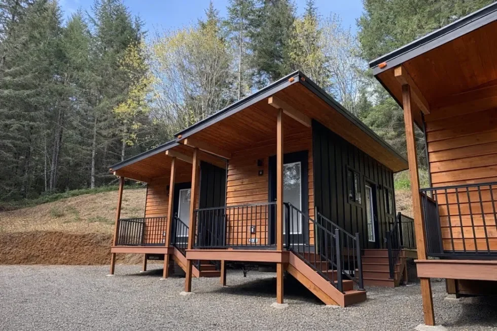 Modern cabins and tiny homes tucked among the trees at FernLove
