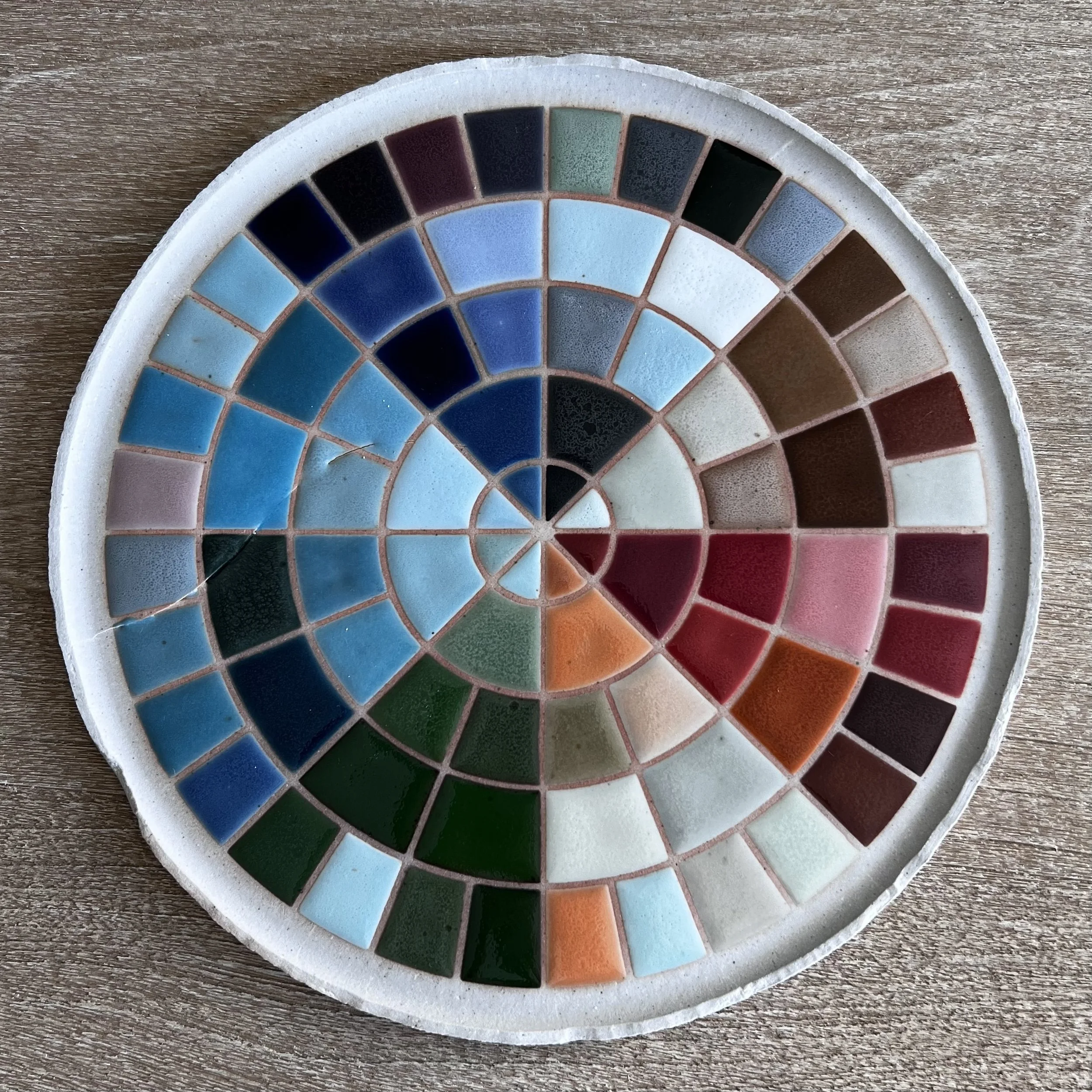 Test plate — 80 glazes at cone 10