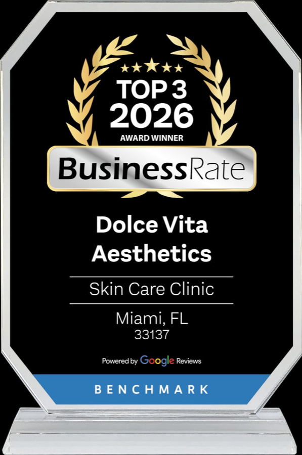 Top 3 2026 Award Winner, BusinessRate, Skin Care Clinic, Miami FL, powered by Google Reviews