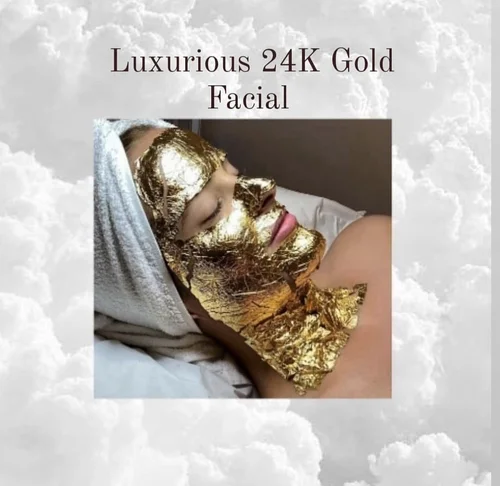 24K gold facial before and after at Dolce Vita Aesthetics, Miami