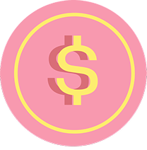 Dollar coin icon