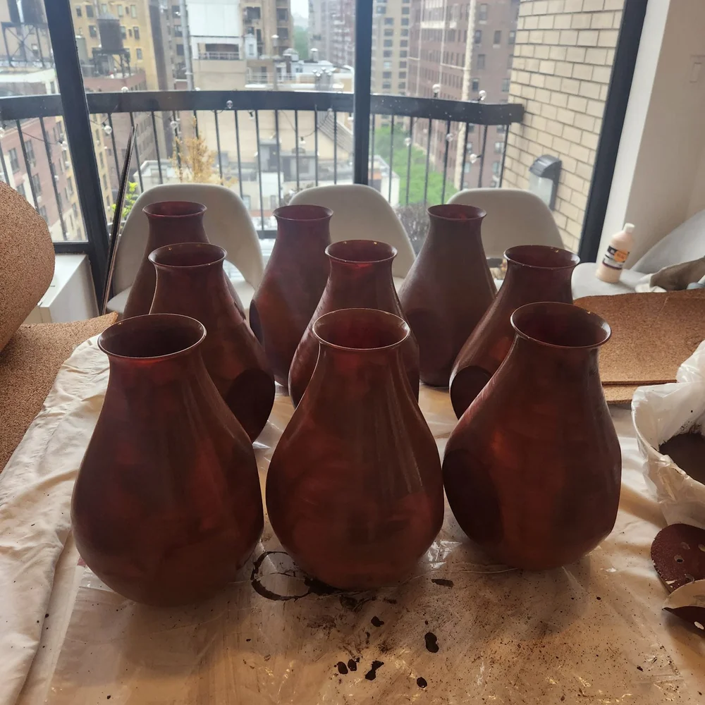 Pots after painting