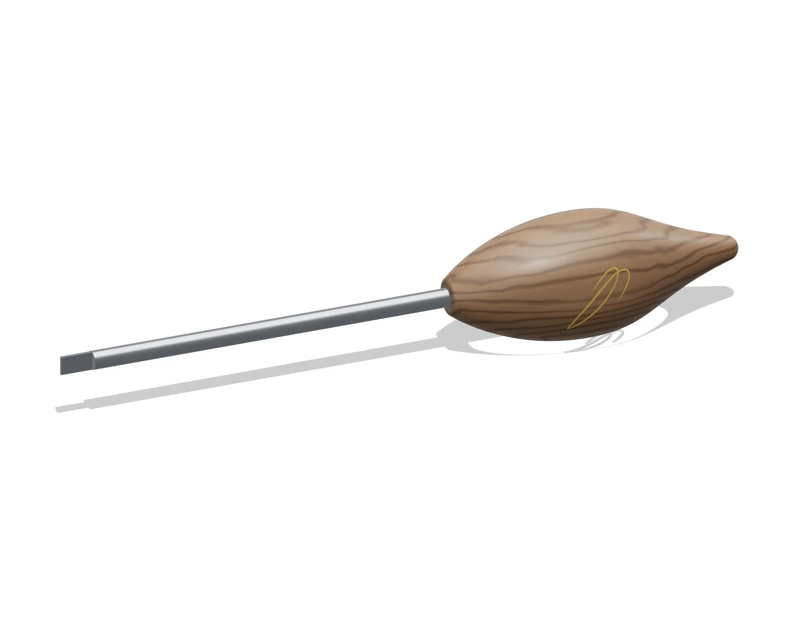 The cabinetmaker's Flutter screwdriver: one solid walnut handle with a fixed 150 mm blade