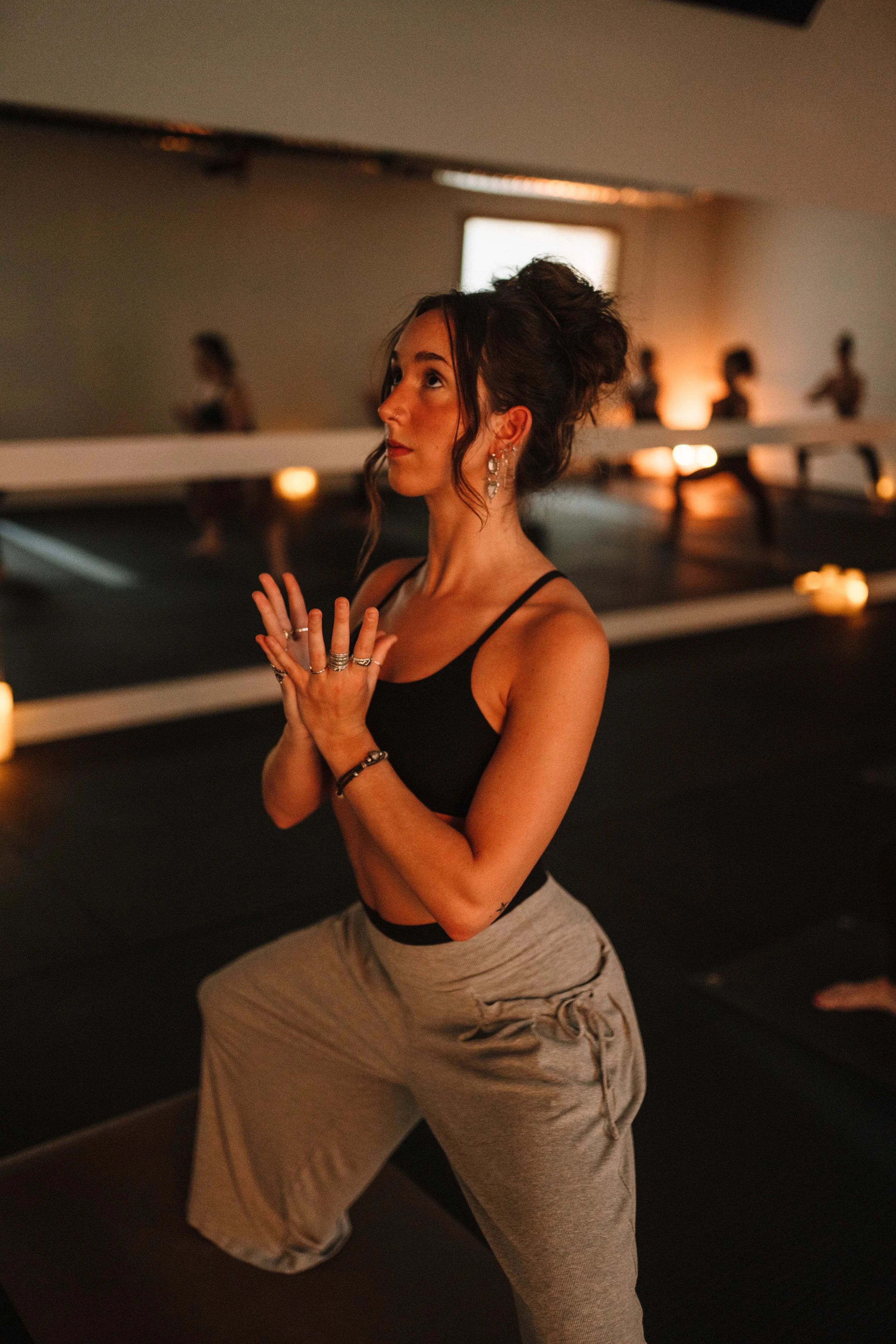 A student in a hot class at Lynden Yoga Collective
