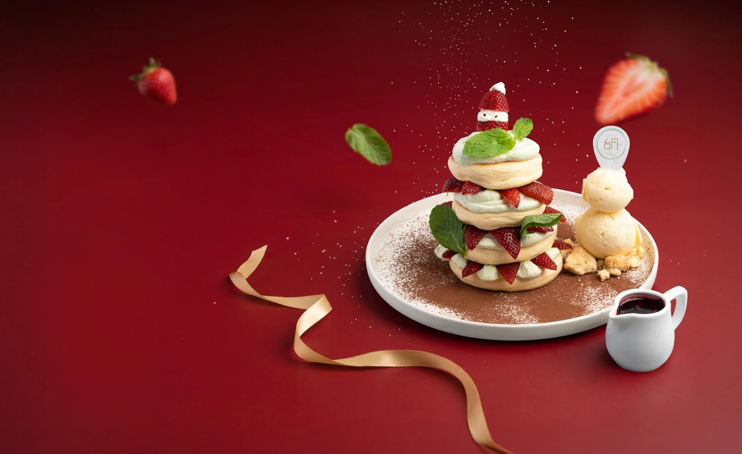 Santa Matcha Berry Souffle at Typhoon Cafe