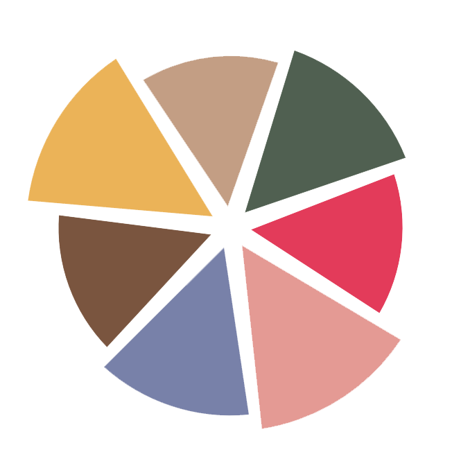 A colourful version of CRER's logo, which depicts a pie chart-like graphic where each section is coloured differently.