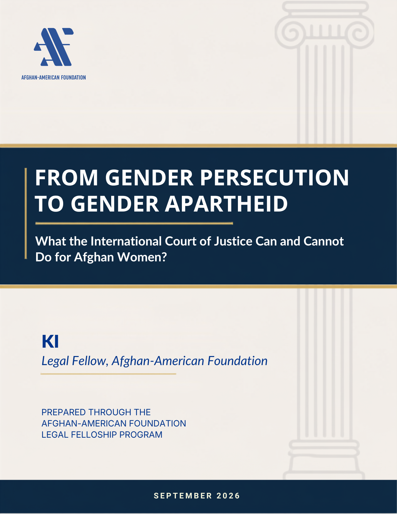Cover of From Gender Persecution to Gender Apartheid