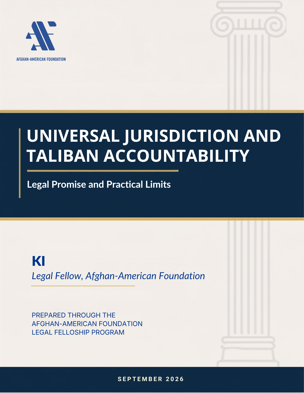 Cover of Universal Jurisdiction and Taliban Accountability