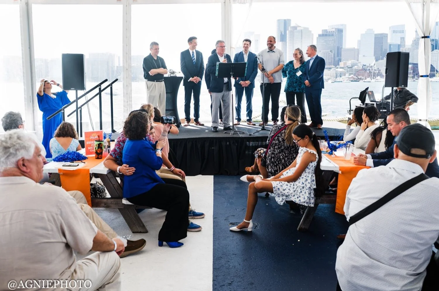 Neighbors gathered together at last year's celebration on the East Boston waterfront.