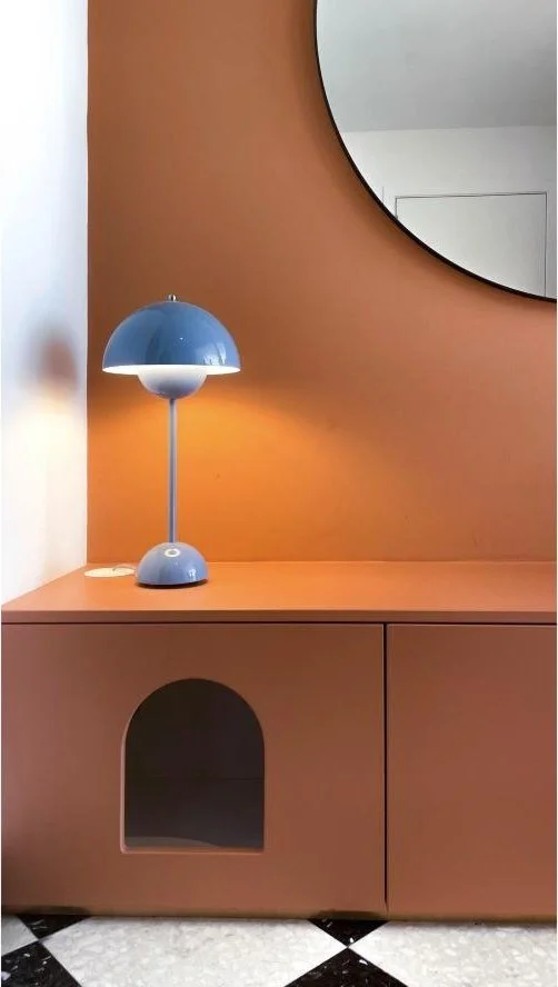 Détail du meuble terracotta